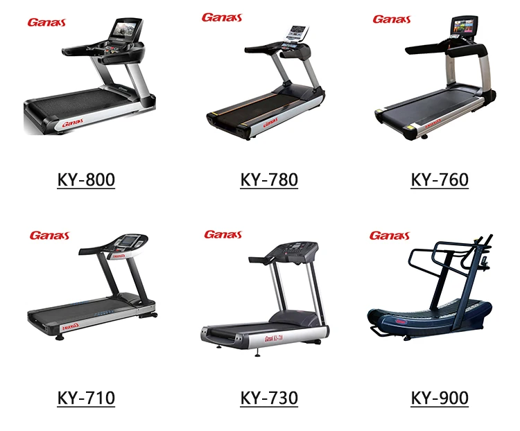 Ganas Professional Gym Commercial ac motor motorized treadmill indoor motorized treadmill
