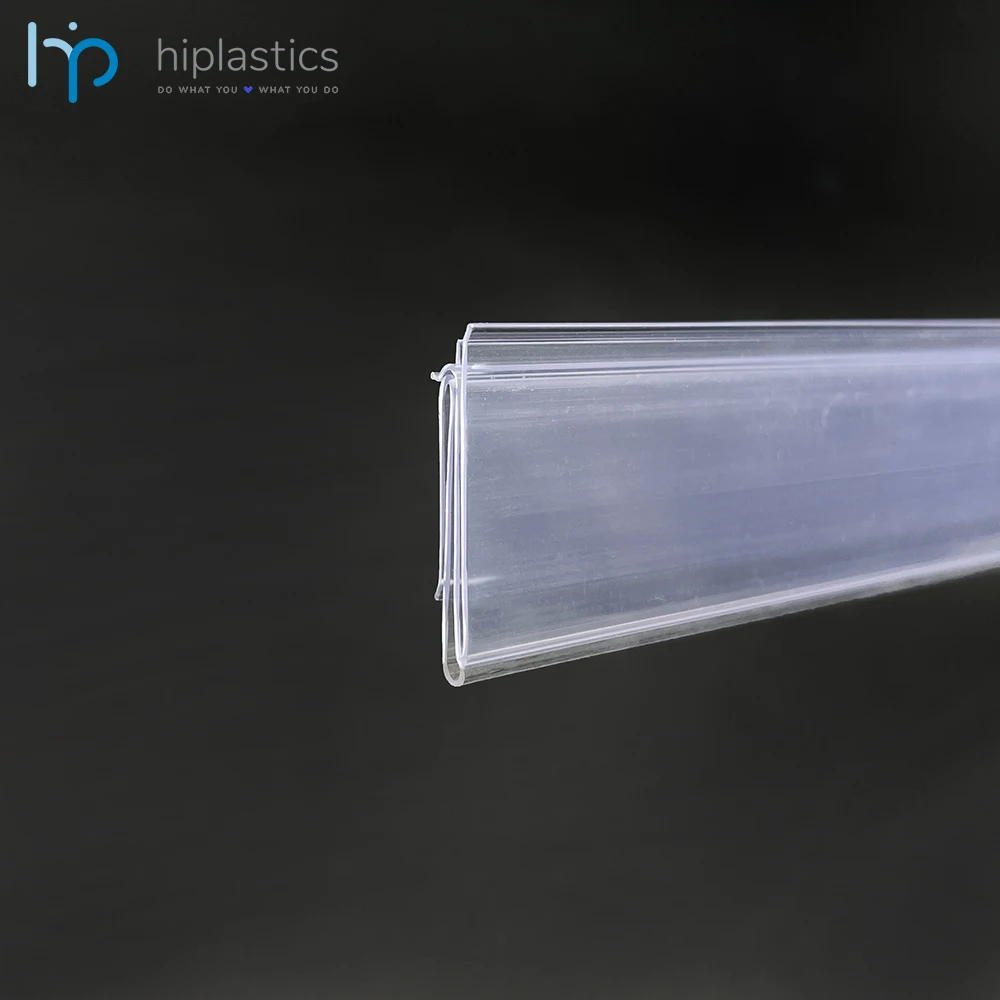 Hiplastics LH022 Open Edge Label Holder Reusable Metro Shelving Paper Price Tag Holders