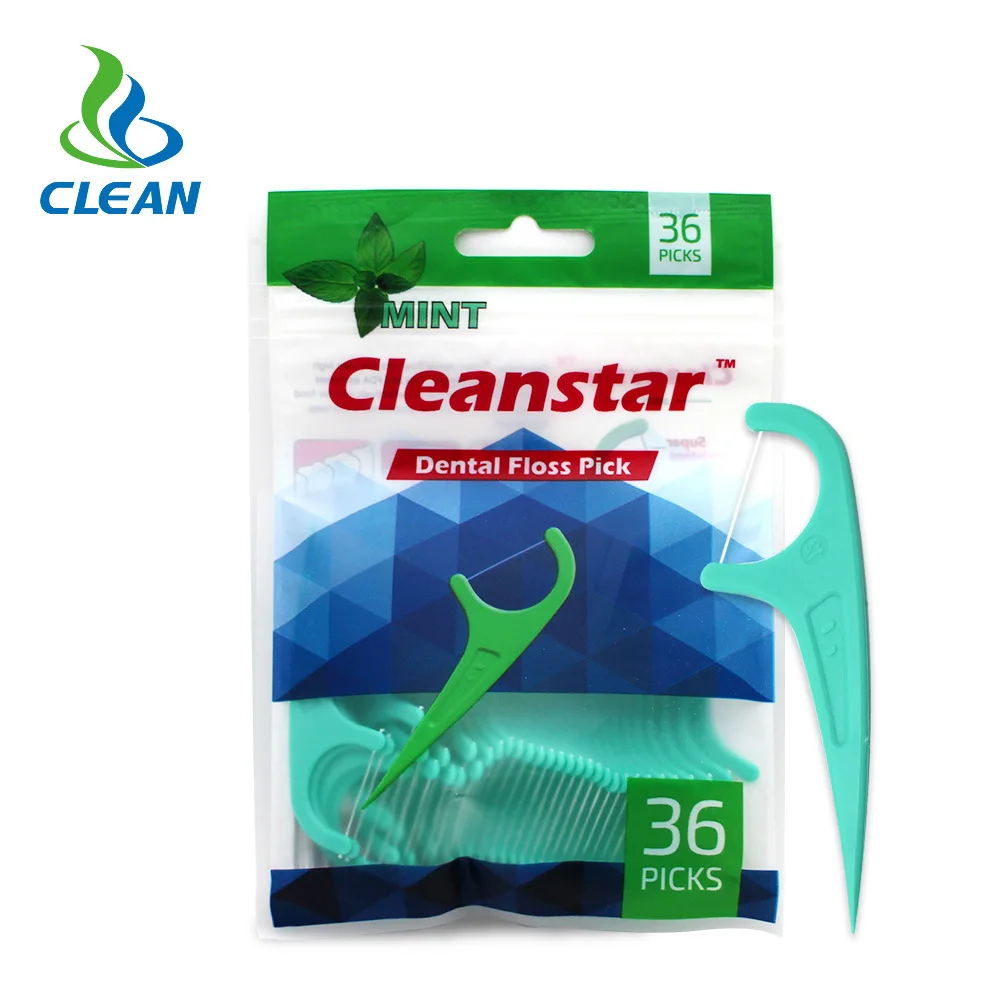 CPA01 Factory Outlet Manualfacturer 36 Picks per Bag  UHMWPE Thread Mint Flavor Dental Floss Pick