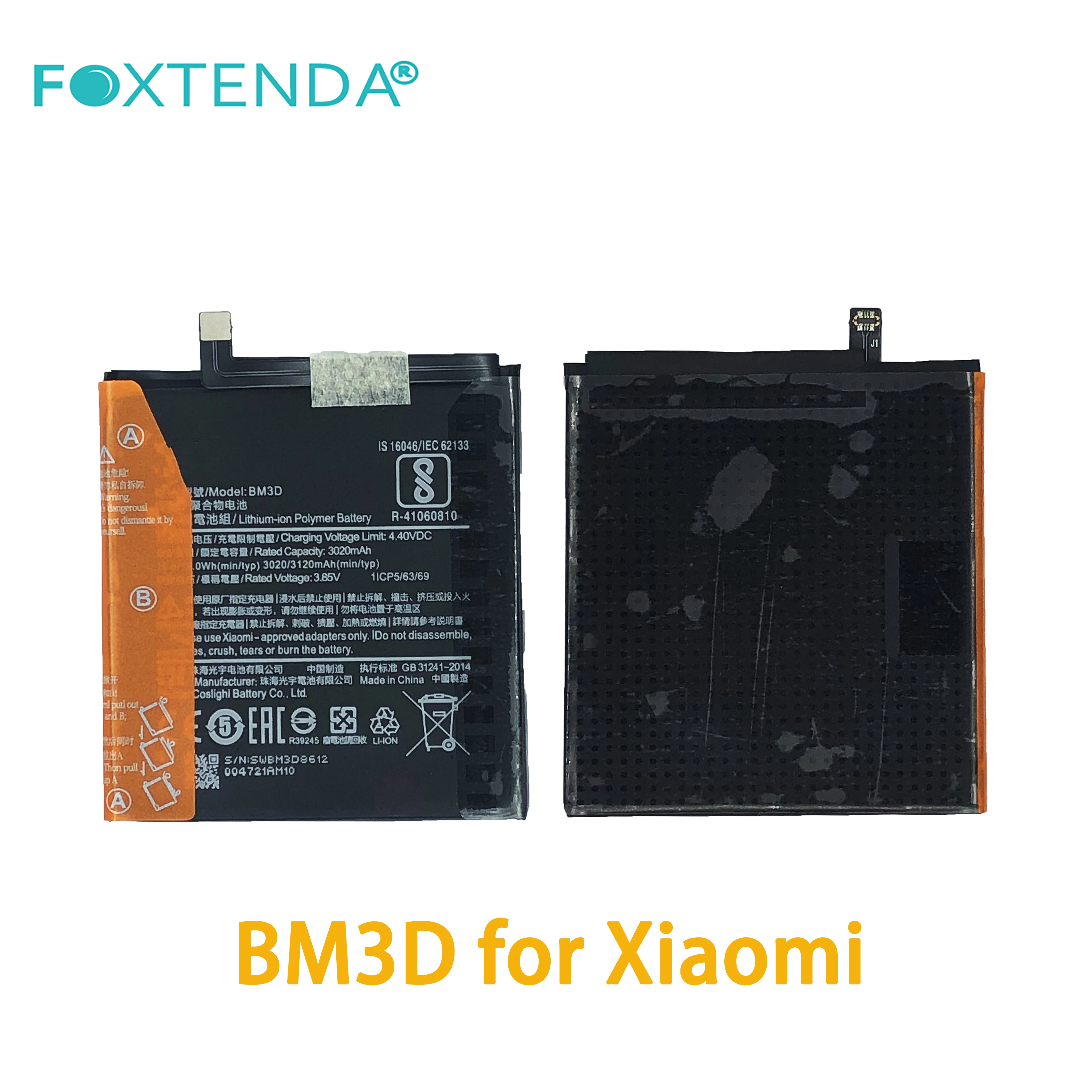 100% health Mobile phone battery BM3D 3120mAh Original capacity for xiaomi battery for MI 8SE BM3D