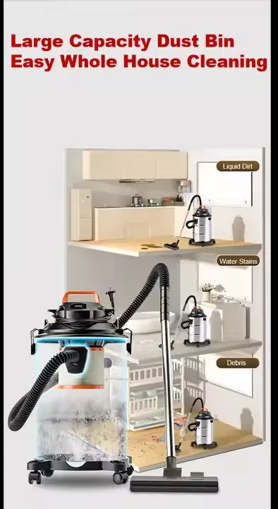High-Power Electric Indoor Dry-Wet Dual-Purpose Vacuum Cleaner Commercial Domestic Car Wash Sewing Decoration Water Suction