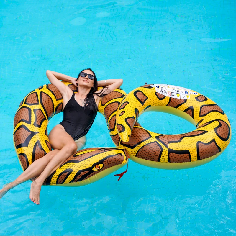 Airmyfun Pvc Snake Double Ring Water Toy Pool Float Inflatable Pool Toy Swimming Ring