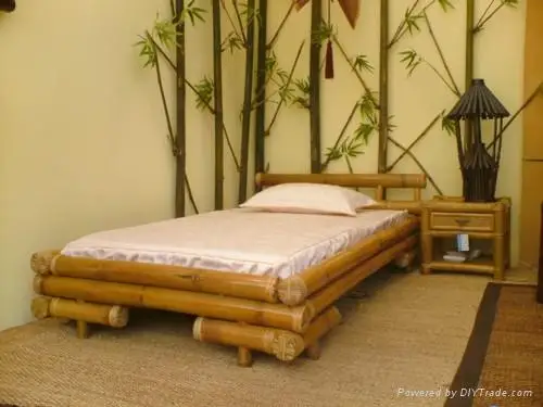 
Chinese style bamboo bed factory wholesale 