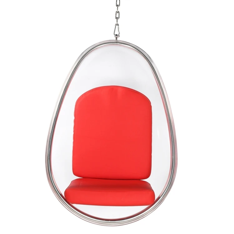 Оптовая продажа, подвесной акриловый баллонный стул в форме яйца