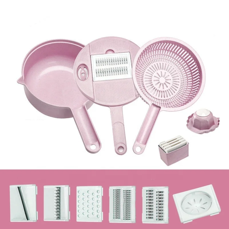 12-piece kitchen vegetable cutter potato shredder household multifunctional grater vegetable cutting artifact fruit slicer