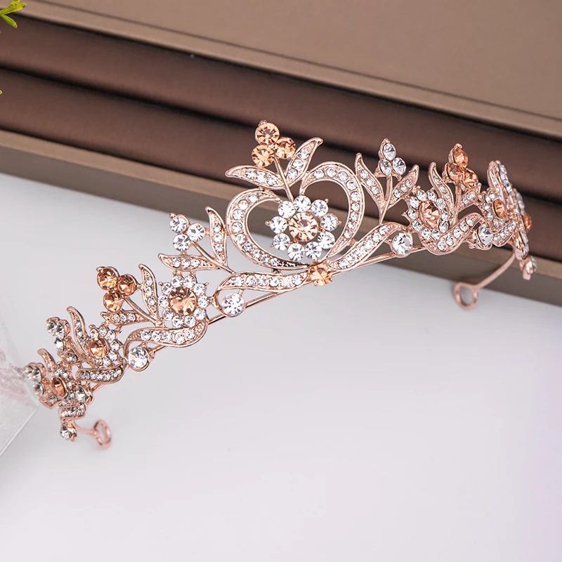 Women Hair Jewelry Bridal Headpiece Crystal Tiaras Bride Party Crowns Hair Accessories Wedding Crown