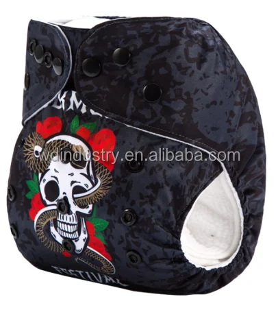 
Eco-skin Friendly Washable cloth diapers baby without insert pad Digital Cartoon Printing reusable diapers 