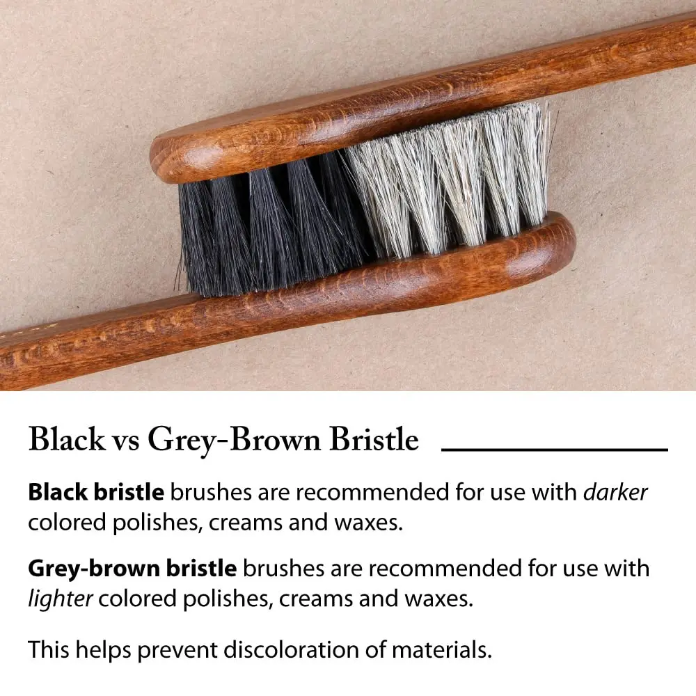 Small Round Head Horsehair Shoes Polish Brushes Care Clean Dauber Applicators