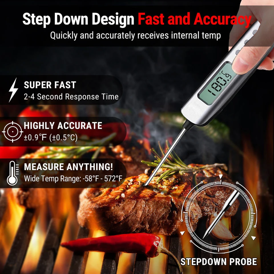 Bbq digital probe food scale smoking grill Thermometers meat stainless steel kitchen cooking gauge Thermometers