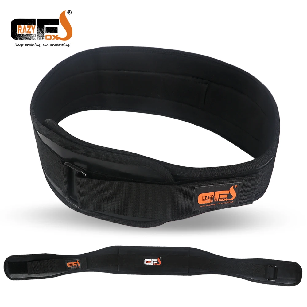 Crazyfox  Fitness Belt Safety Rubber Weight Lifting Belts Squatting Hard Pull Powerlifting Workout Gym Training