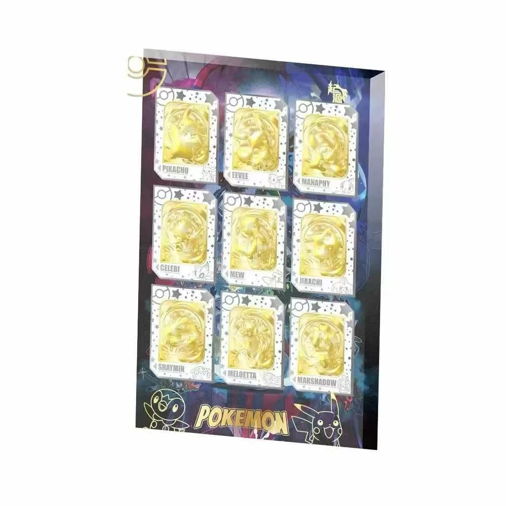GL Trading Collectible Card Game Cute Anime Pokemoned Christmas Decorations Charms Stickers Blind Box Toy For Kids