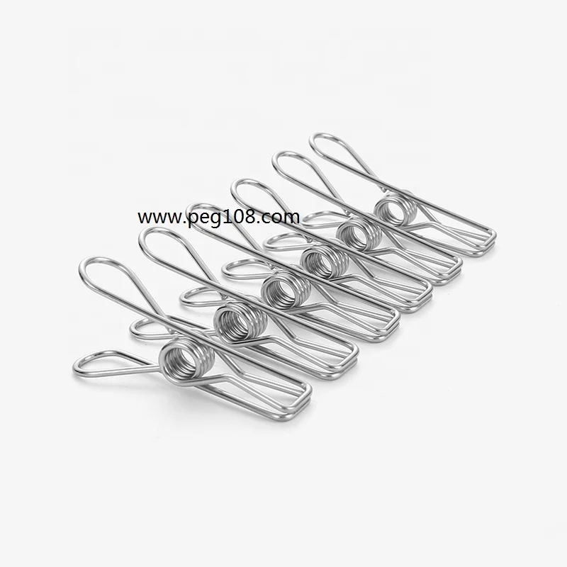 316 Stainless Steel Peg Stainless Clothes Wholesale personalized colorful stainless steel small fish clip clothes peg