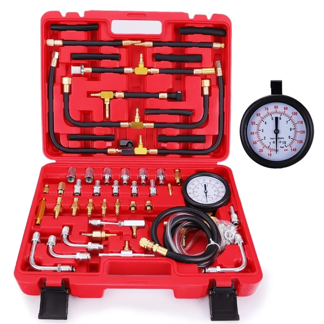 TU-443 Fuel Injection Pump Pressure Gauge Tester Kit Automotive Diesel Fuel Injector Pressure Tester