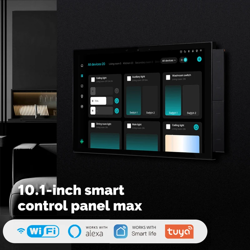 Smart WiFi Panel 10.1inch Touch Screen Zigbee Blue Tooth Gateway Central Control Panel Max For Smart Home