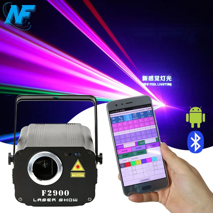  Обновленная версия F2900 APP Control 1800 МВт RGB анимационный сценический лазерный светильник для диджея дискотеки вечеринки бара