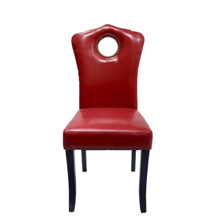 Современный Кожаный обеденный стул с обивкой для ресторана