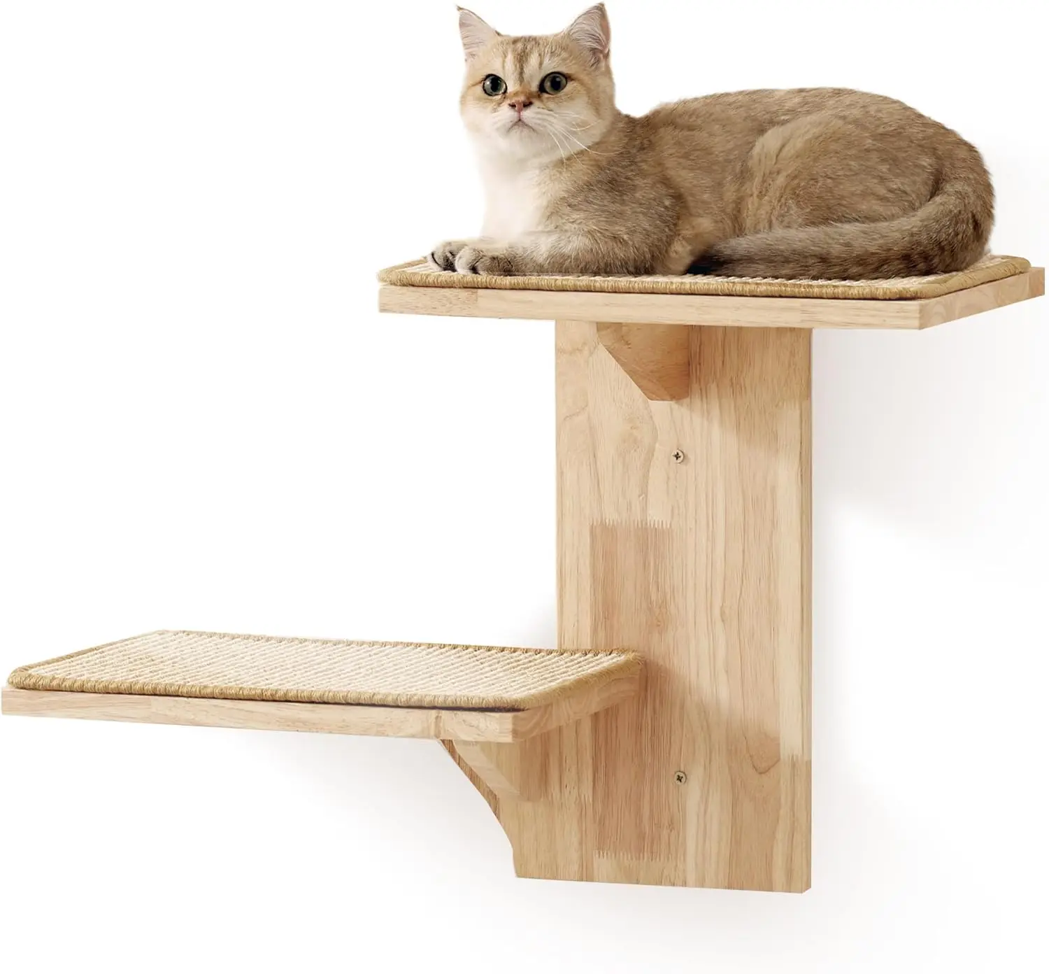 2 Platform wooden cat climbing shelves Tree Shape Wall-Mounted  cat wall large furniture