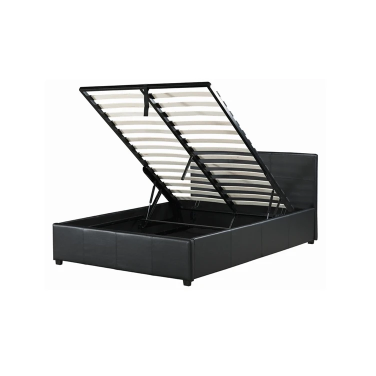 Gas lift storage strong and stable Assemble easily solid wood queen under bed storage with storage