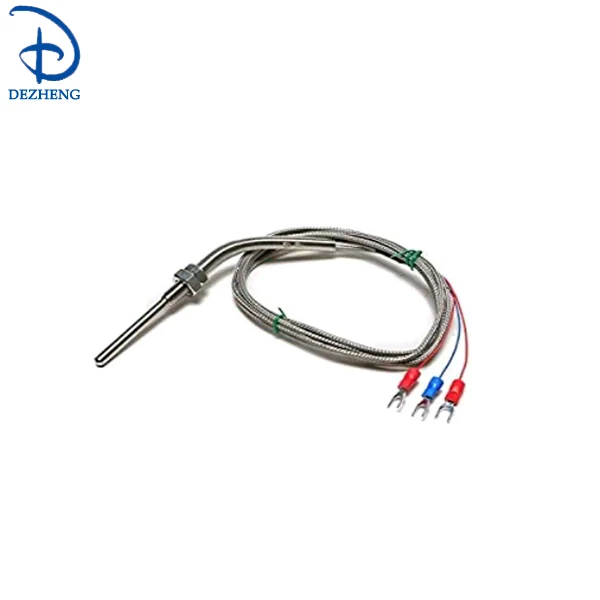 Dezheng Hot Sale 3 Wire Pt100 Screw Rtd Thermocouple Sensor
