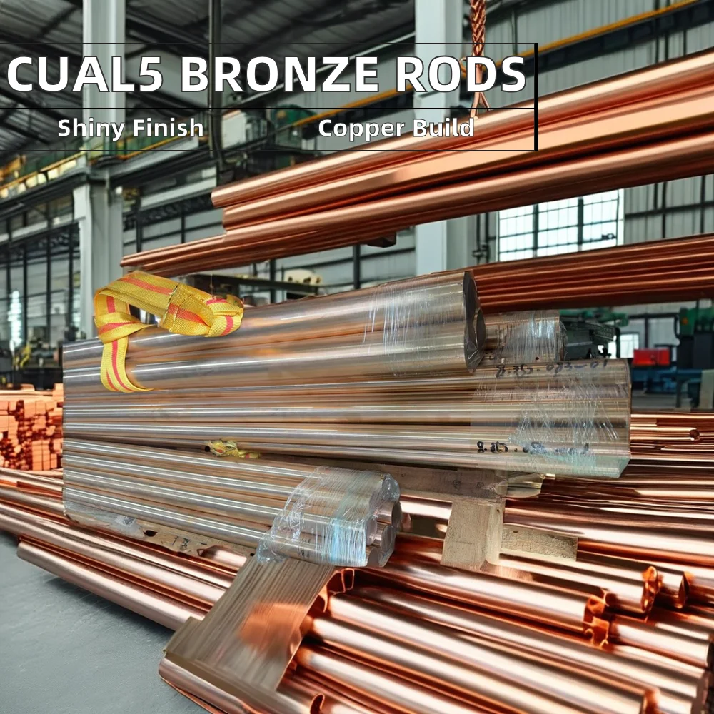 CuAl5 (Maker) Aluminium Bronze Rods 0.15mm-10mm Dia Brass Bar/Copper Bar Factory Price ASTM Standard Flat Pattern