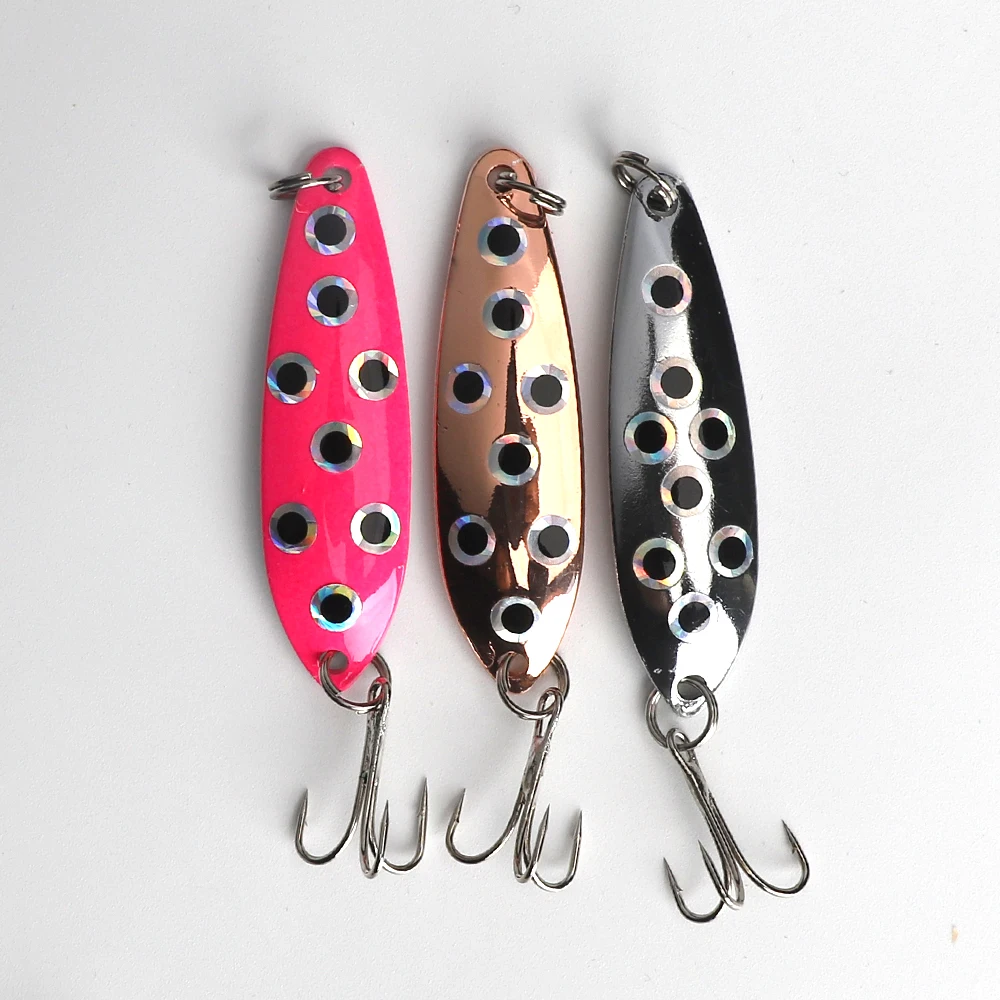 SUPERIORFISHING New Lures Metal Fish Spoon Lure Metal Hard Spoon Wobbler Jigging Lead Fishing Lure With Hook