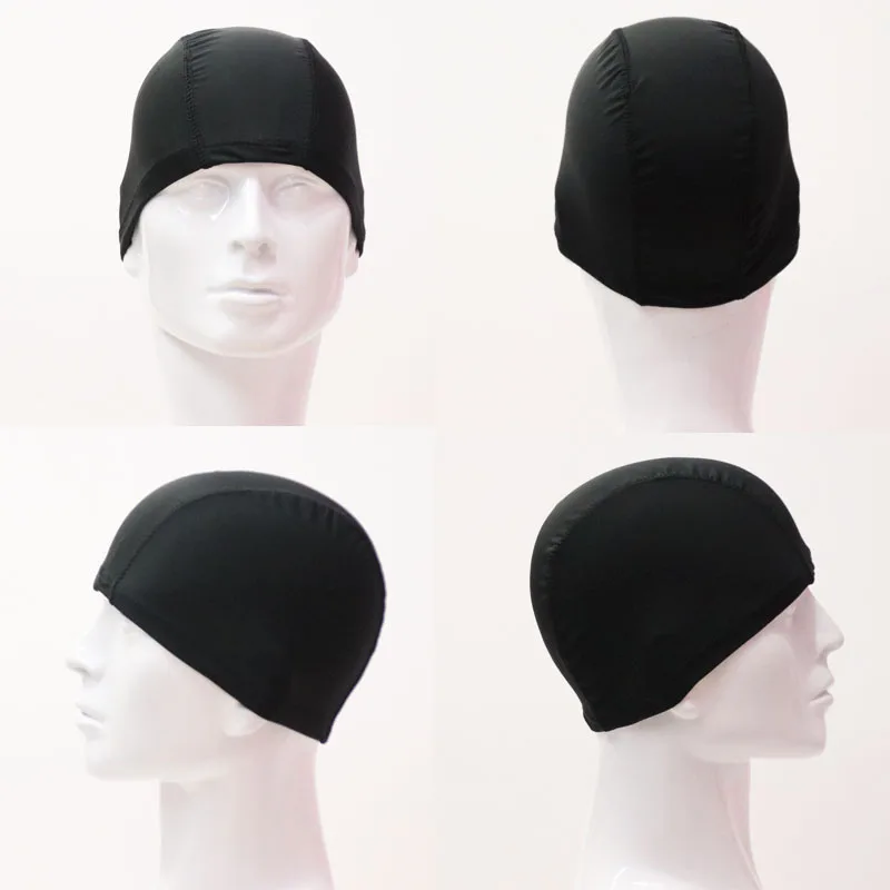 Factory Sale Stretchy Pure Color Polyester Swimming Caps Fabric For Children and Adult