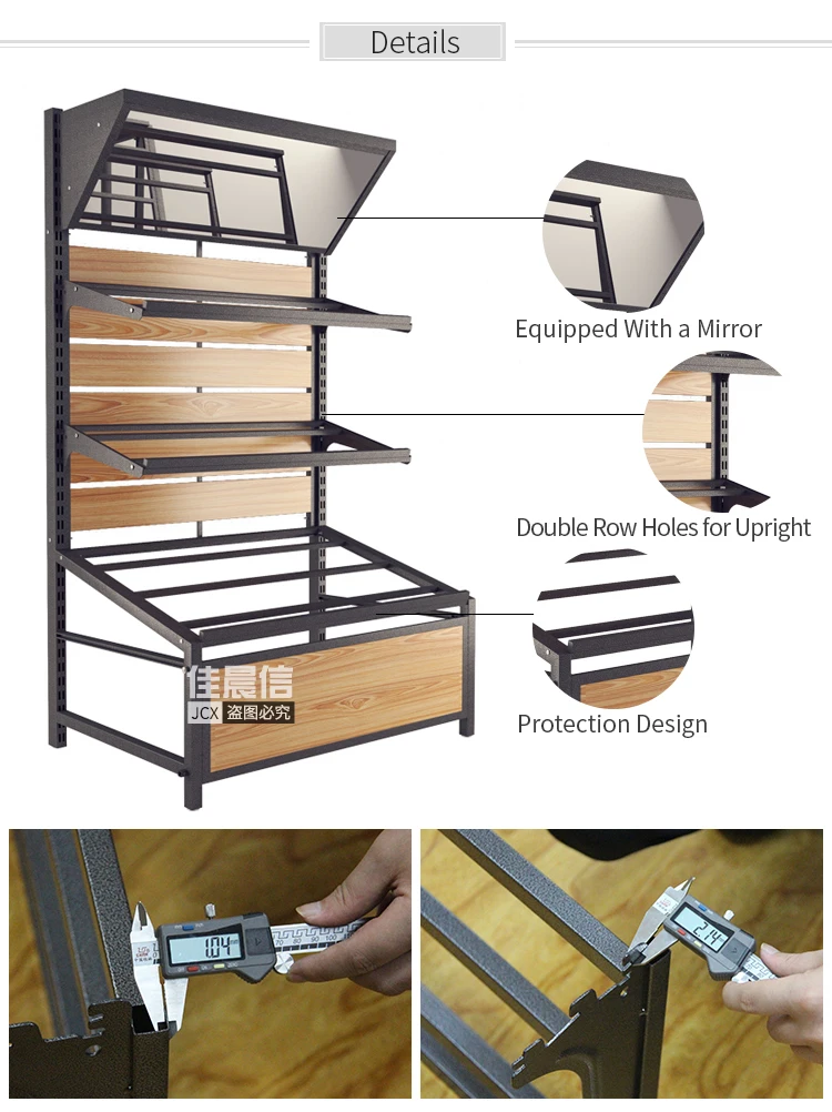 Fashion Design Fruits and Vegetables Racks Display Stand For Vegetables Supermarket Wooden Shelves Fruit And Vegetable Rack