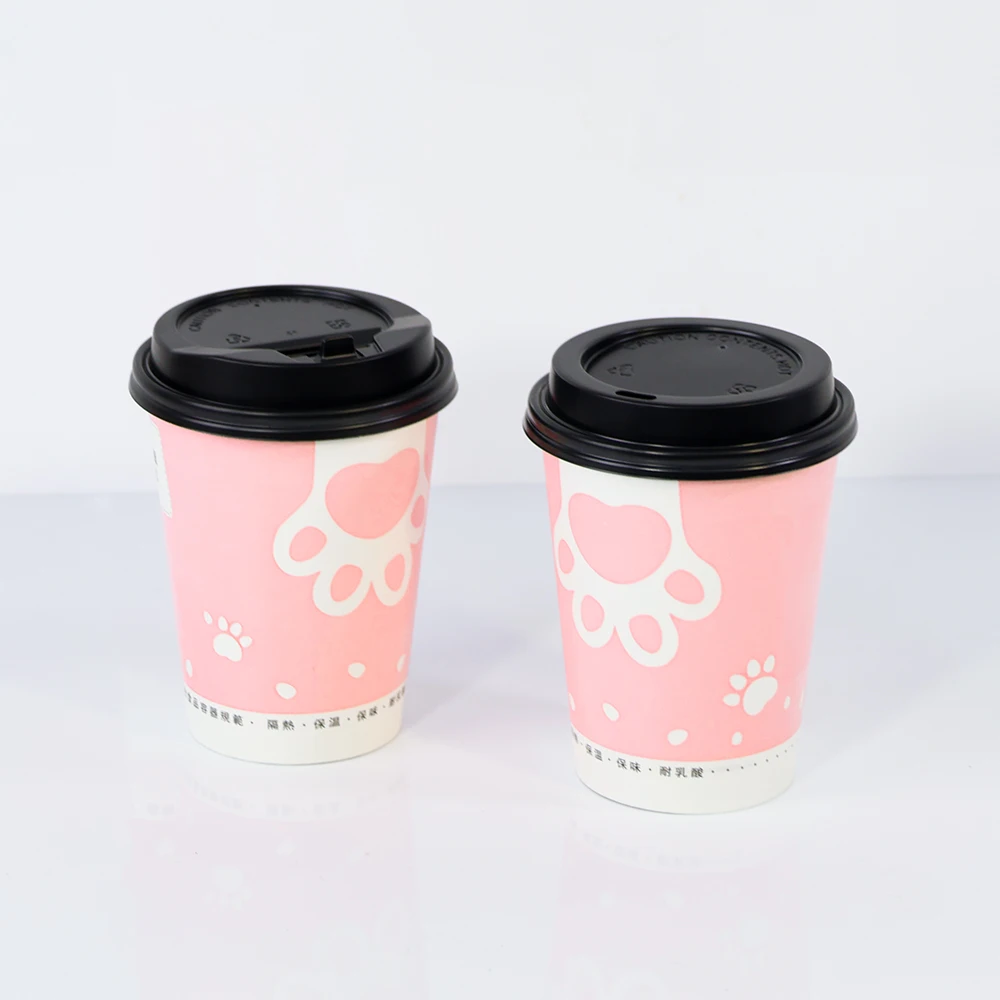 Unique Custom Design Disposable Thickened Paper Flocking Foam Coffee Cup For Hot Drink