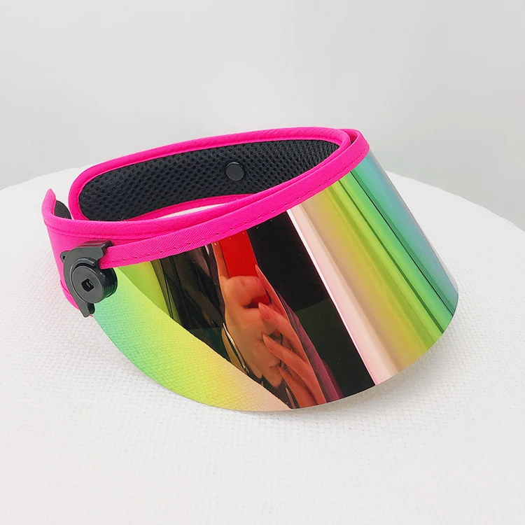 Custom Summer Plastic pvc uv protection Sun Visor Hats caps Customized PVC plastic sun visor for UV protection