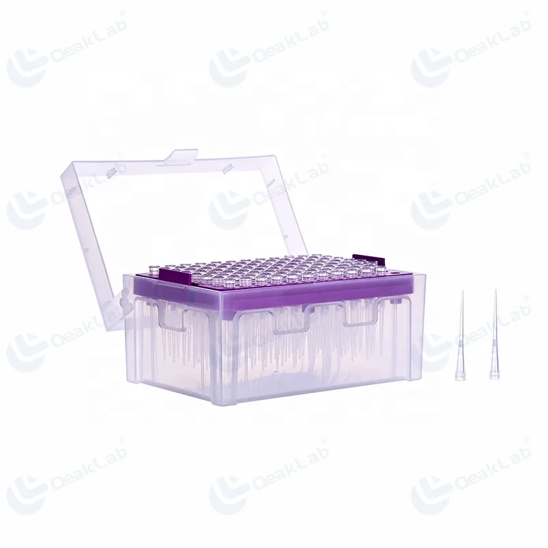 hot sale Transparent 300ul Pipet Tip Box Packing polypropylene PP Material