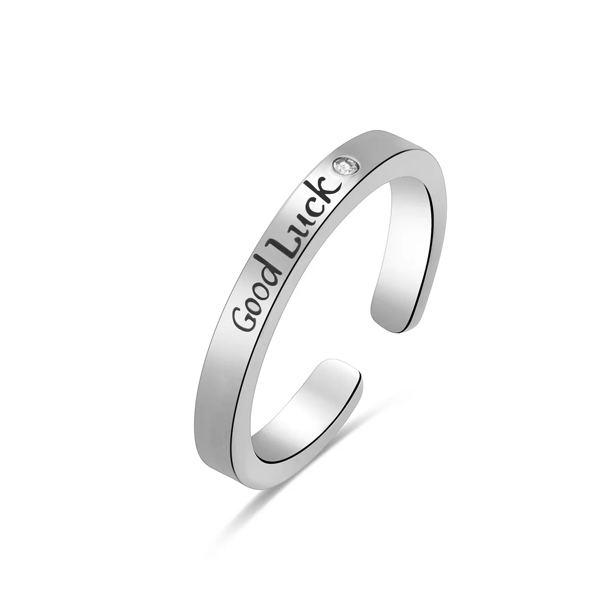 Trendy Open Ring Set Of Titanium Steel Couple Ring 2pieces Order Fashion Jewelry