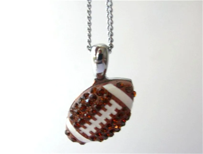 Fashion Alloy Rhinestone Baseball Football Jewelry Pendant Dangle Charms For women DIY Jewelry Pendant