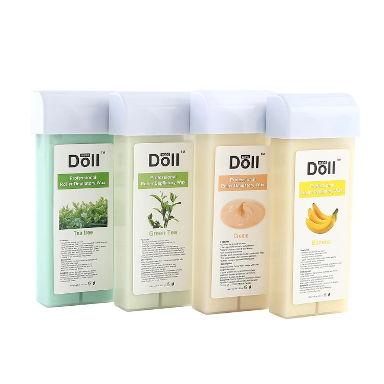 Wholesale depilatory painless wax roller cartridges 100ml Roll on Wax Cartridge for Hair Removal