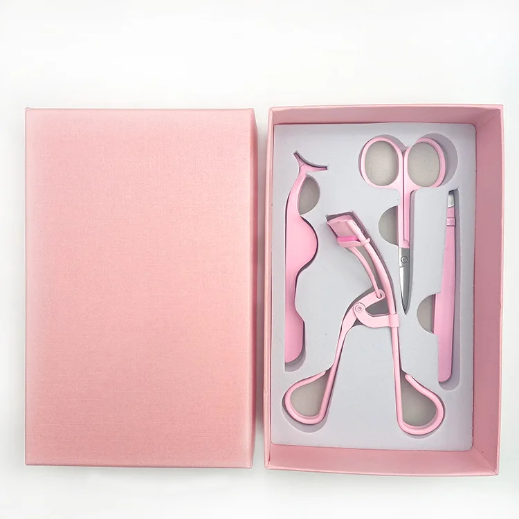 private label custom mini makeup lash tools Professional Stainless Steel lash scissors tweezer applicator factory