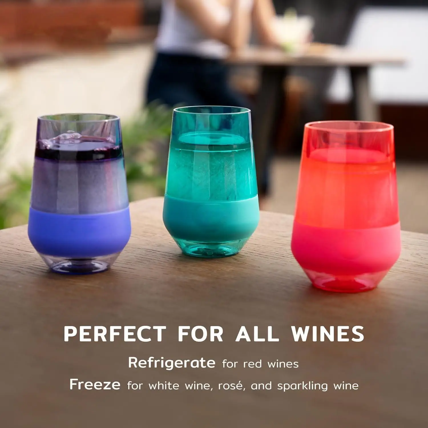 New Style Freeze Transparent Double Wall Beer Mugs Glasses With Grey Silicone Band