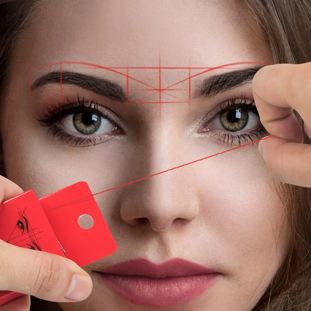Private Label Microblading Pre-inked Mapping String Eyebrow Stencil Microblading Eyebrow Design Black White Mapping Thread Line