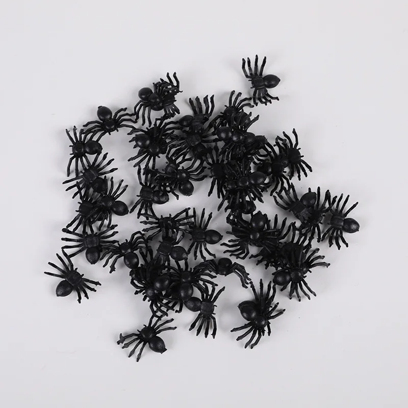 20/50/100 Halloween Luminous Spider Plastic Glow In The Dark Spider Tricky Toy Halloween Decoration For Home Haunted House Props