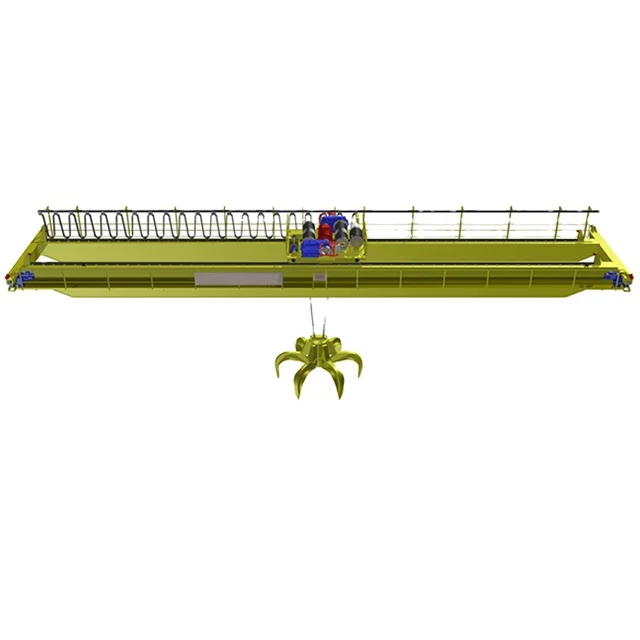 Professional Double Girder Overhead Grab Crane 20t Scrap Yard Cranes Waste to Energy Plant Use Crane
