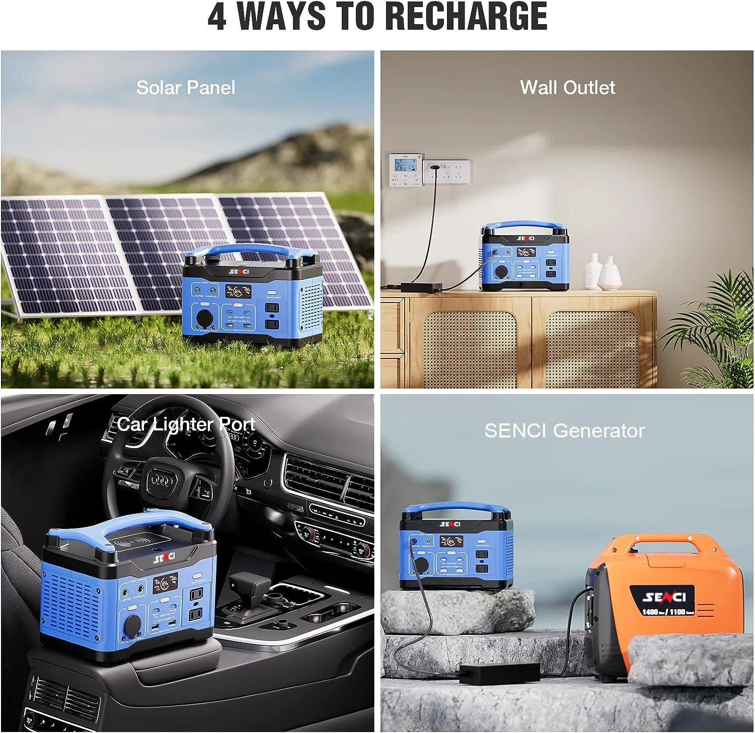 senci portable power station solar system Energy Storage Lithium Battery AC/DC Outlet 220V for laptop & other house equipment