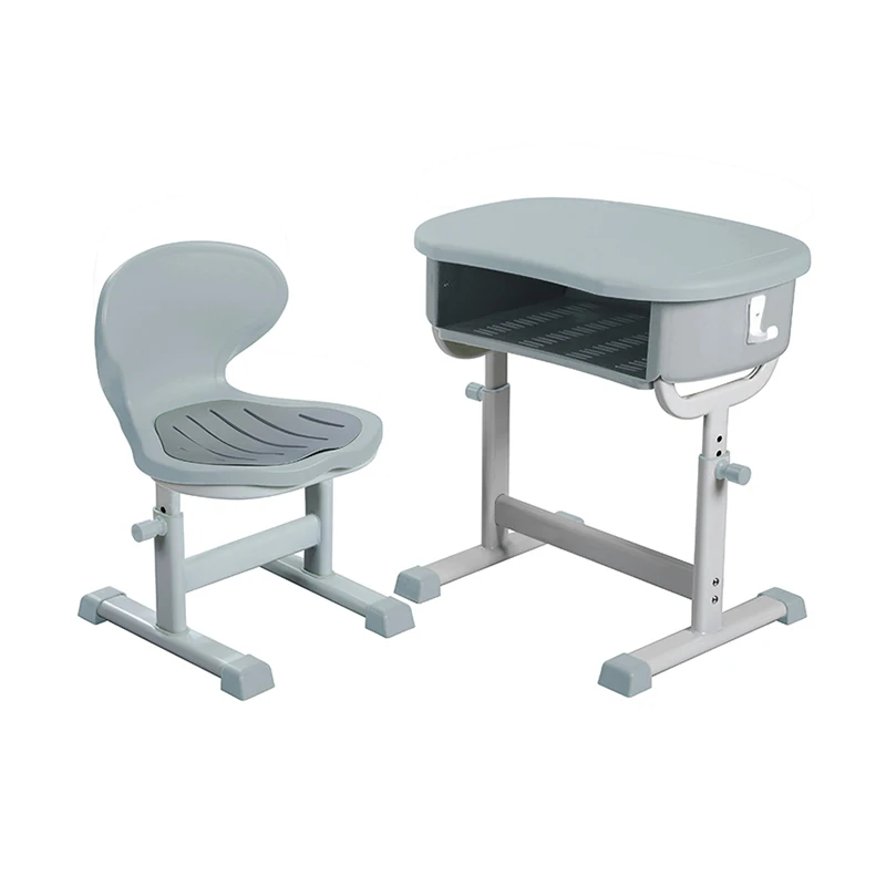 Wholesale College Class School Furnitures One-person Desk And Chair For Students
