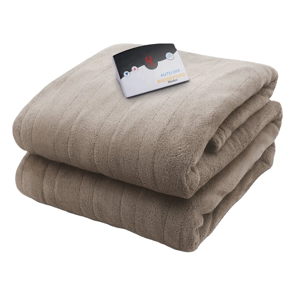 Wholesale cheap warm electric throw heated blanket for winter uk plug electric blanket heated