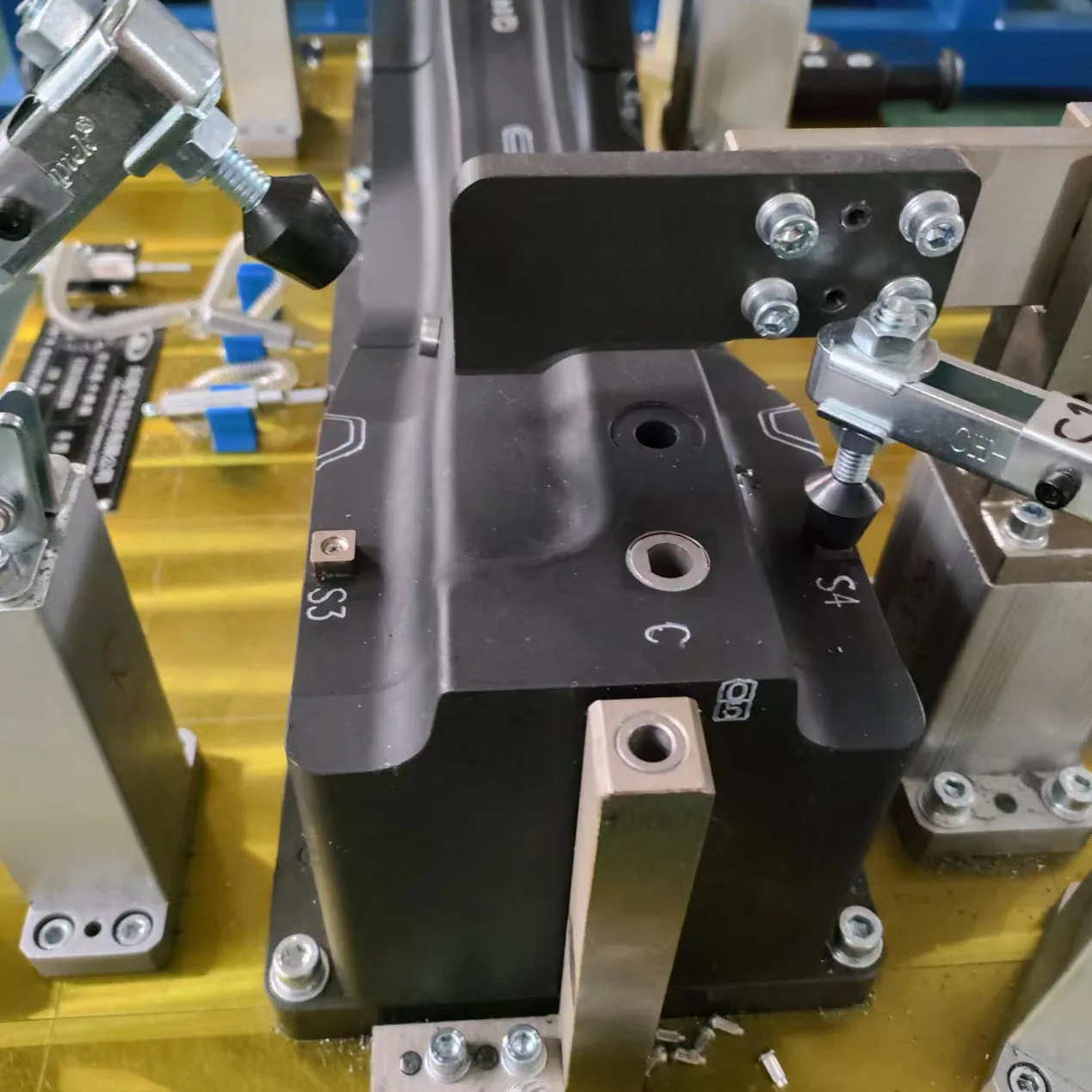 Cnc machining Steel Billet Steel Inspection Side Car Fixture Dashboard Front And Rear Security Checking Fixture