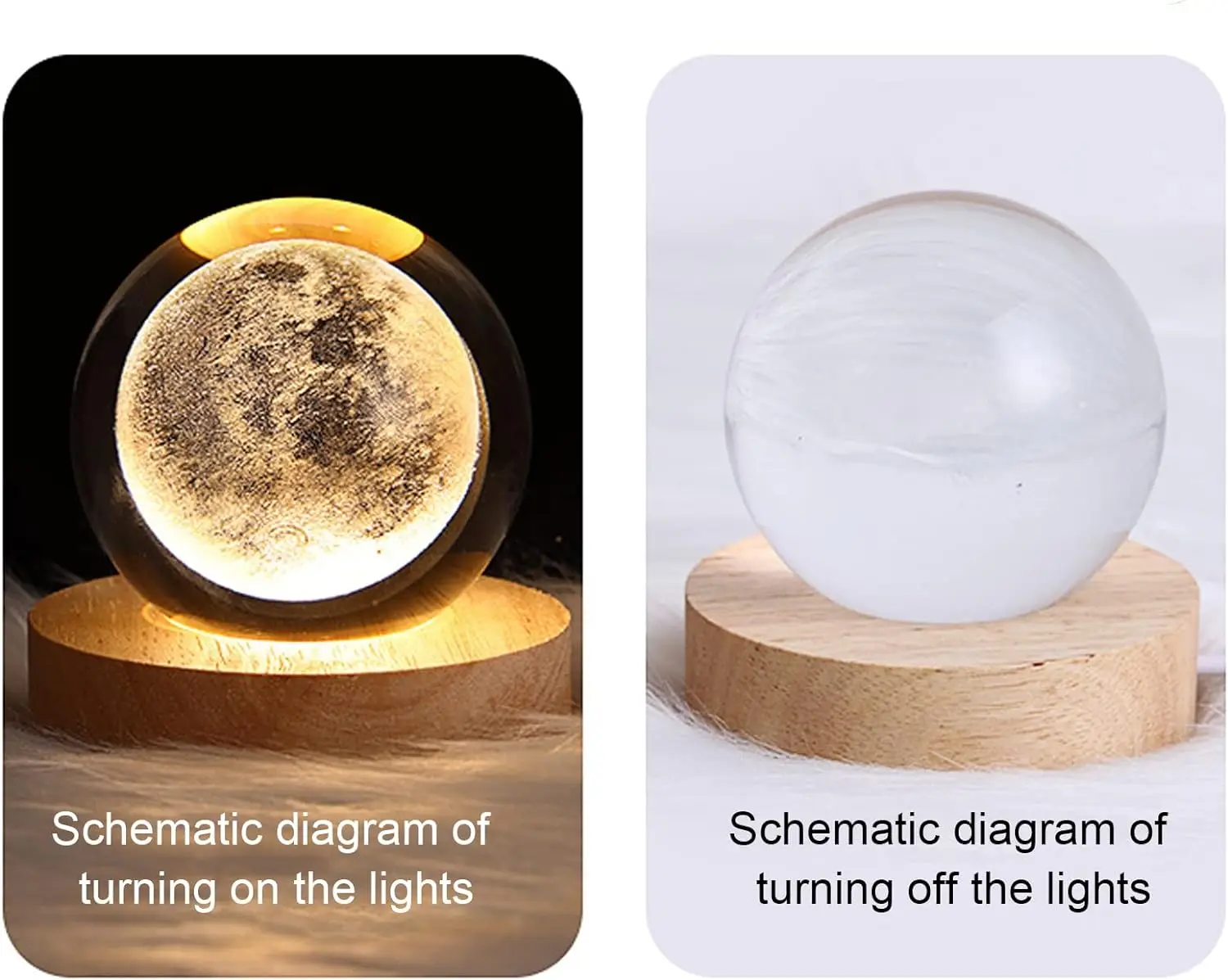 3D Space Themed dream art solar system saturn Galaxy crystal glass ball USB Power Sphere night Glowing Planet table lamp light