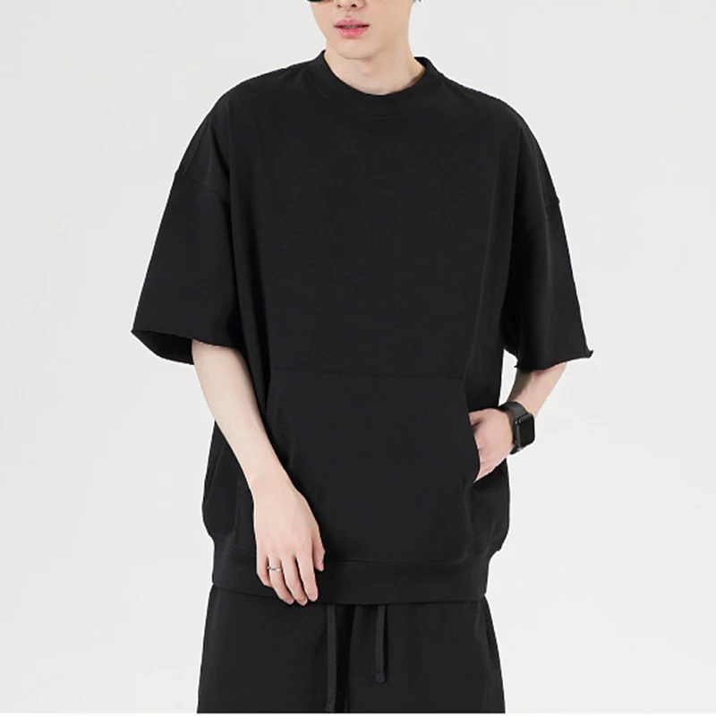 new summer letter demon boa, print wash water old high street short-sleeved T-shirts men Europe and the United States T Shirt/