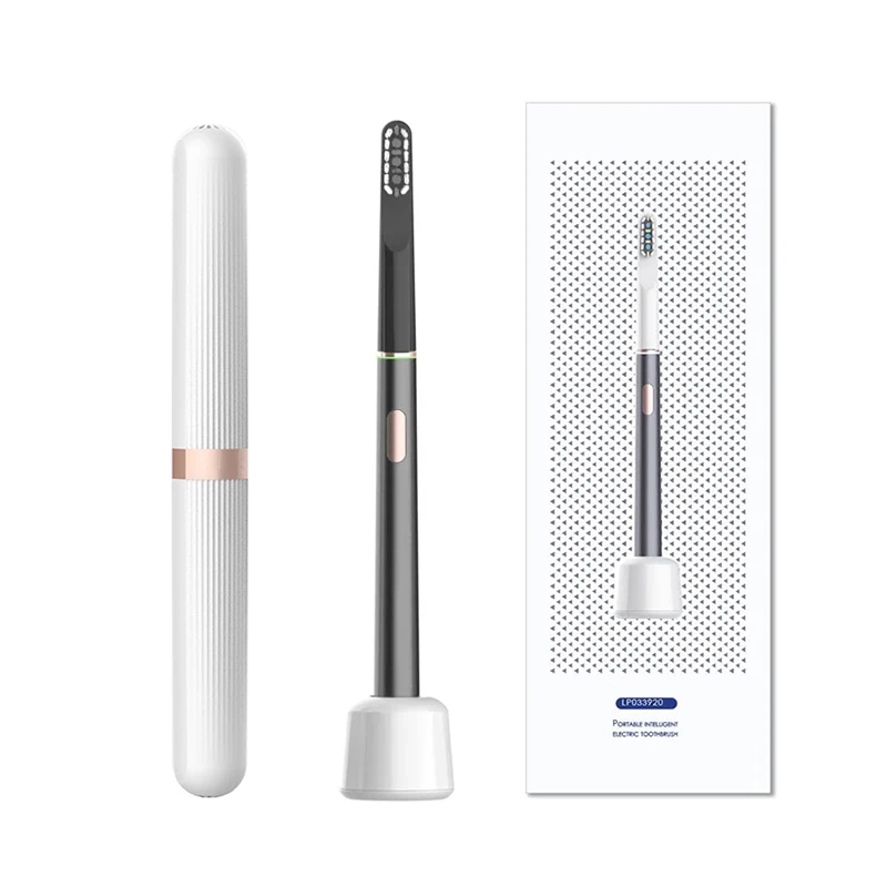 Зубная щетка LULA Black Slim Sonic с дорожным покрытием мягкая щетина электрическая зубная для взрослых