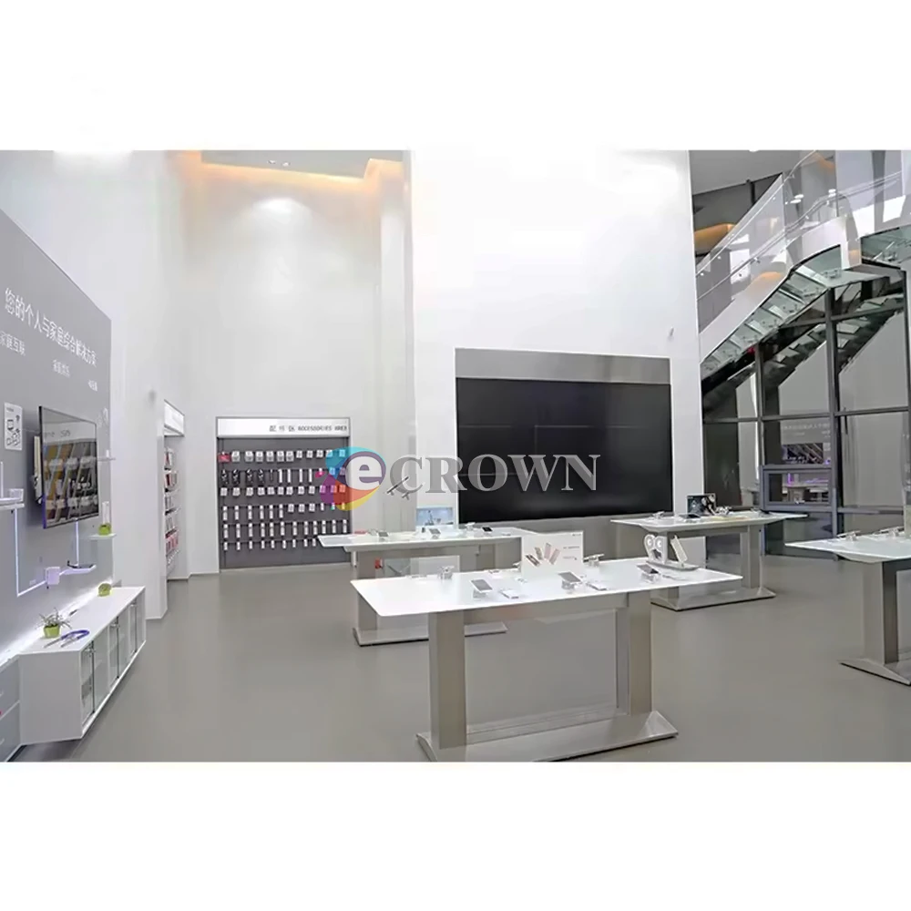 Shop phone display counter headset cabinet retail shop unique smart retail shop White