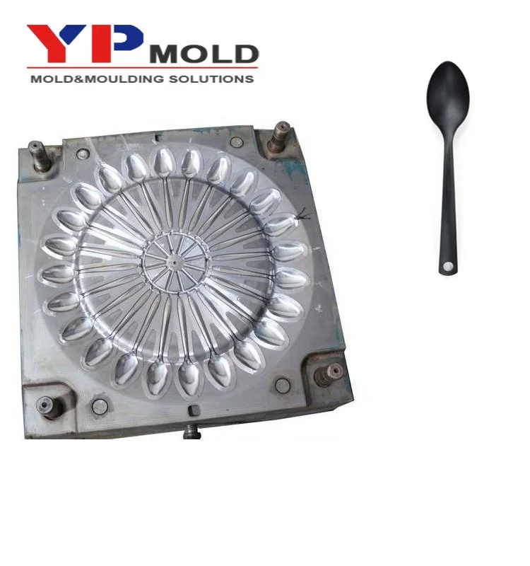 Customized High Precision 24 cavity mold maker hot runnder plastic spoon Plastic Injection Mold Mould