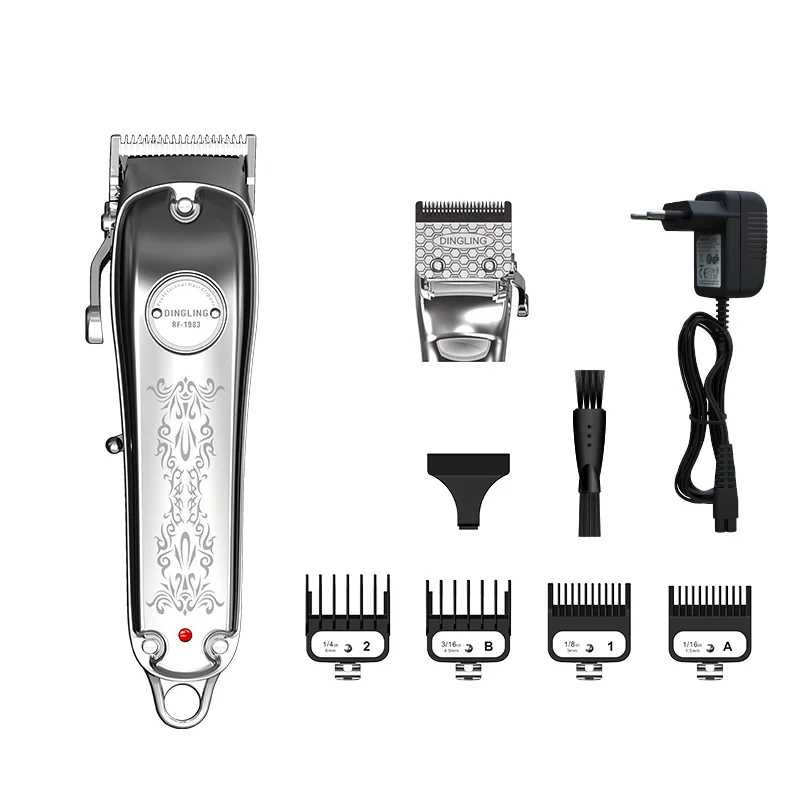 DINGLING RF-1983 Metal Hair Cut Cordless Rechargeable Men clippers barber professional buy hair clippers buy online