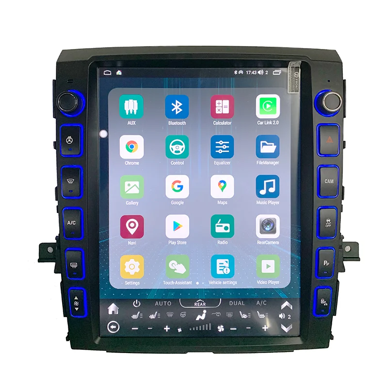 13 Inch High Volume Aftermarket Android Vertical Touch Screen GPS Navigation Car Radio Stereo for Nissan Titan XD 2016 - 2019