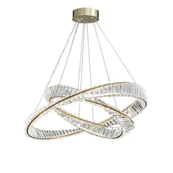 hotel  luxury golden lighting lustre cristal modern  ceiling chandelier design led circle  classic crystal pendant light